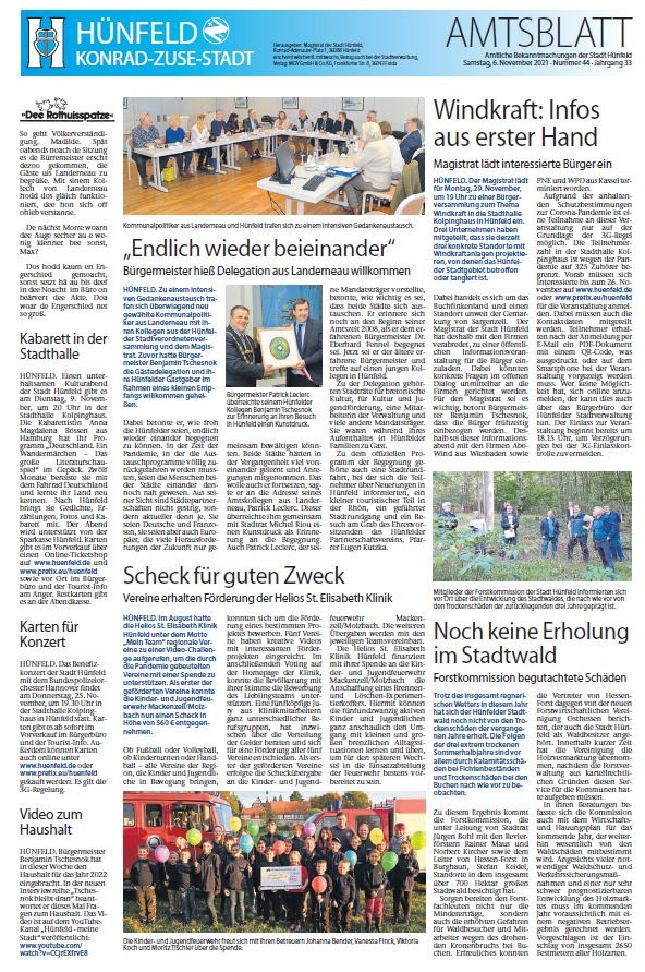 Amtsblatt vom 6. November 2021